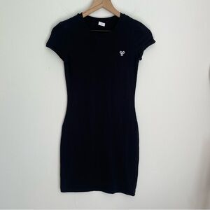 Aritzia TNA Mini Dress Hayeswater Bodycon Black T-Shirt size XS